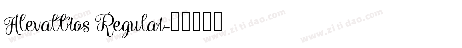 Alevattros Regular字体转换